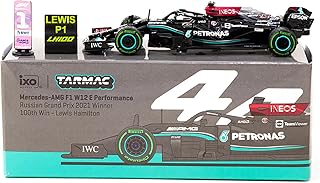 Tarmac Works AMG F1 W12 E Performance #44 Lewis Hamilton Winner Formula One F1 Russian GP (2021) "100th Win with Number Board Global64 Series 1/64 Diecast Model Car T64G-F037-LH3