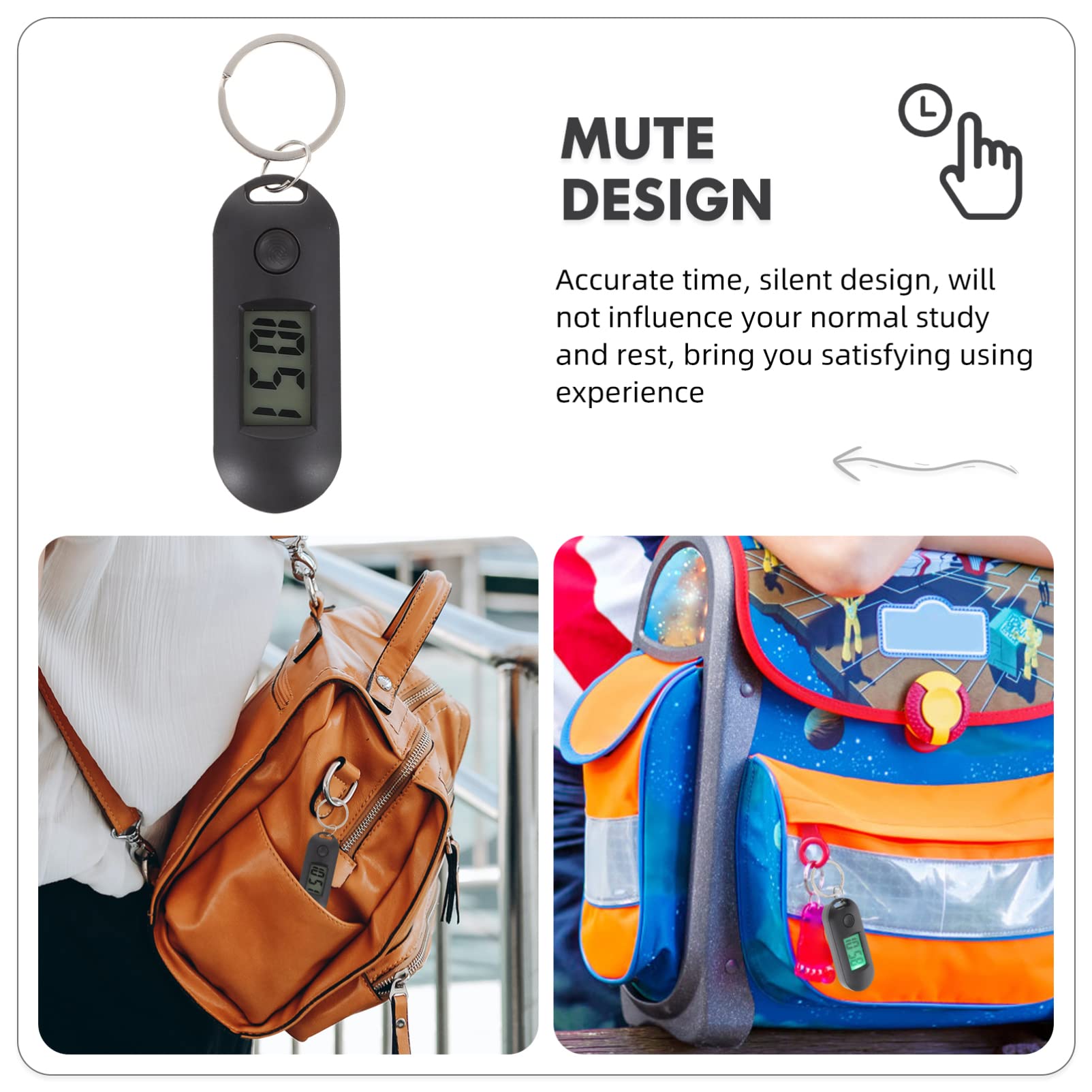 POPETPOP - Reloj de enfermera, llavero, reloj digital, reloj de bolsillo, llavero, reloj de enfermera, bolso colgante para médico, estudiante, negro
