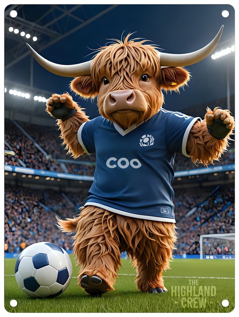 The Original Metal Sign Football Bull Small (150 X 200Mm) Metal Sign - The Highland Crew