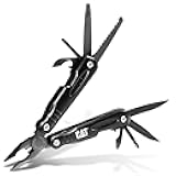Cat 13-in-1 Multi-Tool with Black Anodized Aluminum Handles – Stainless Steel Blades, Pliers, Screwdrivers, Files & Openers, Durable EDC Tool for Work, Outdoors and Automotive Use - 980021