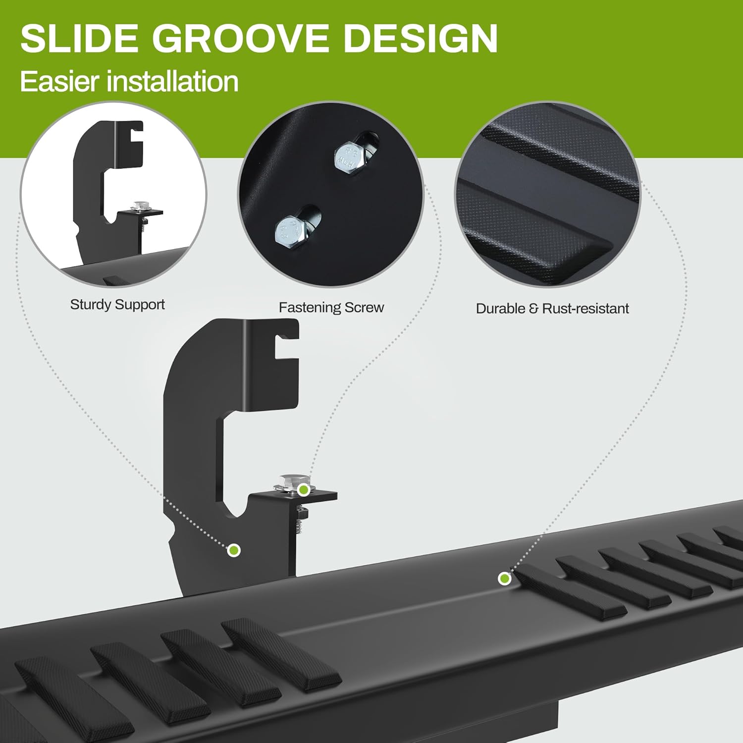 AUTOSAVER88 6 Inch Running Boards Compatible with Chevy Silverado/GMC Sierra 2019-2026 1500, 2020-2026 2500HD 3500HD Crew Cab, Step Pad Design, Stainless Steel Side Steps Nerf Bar