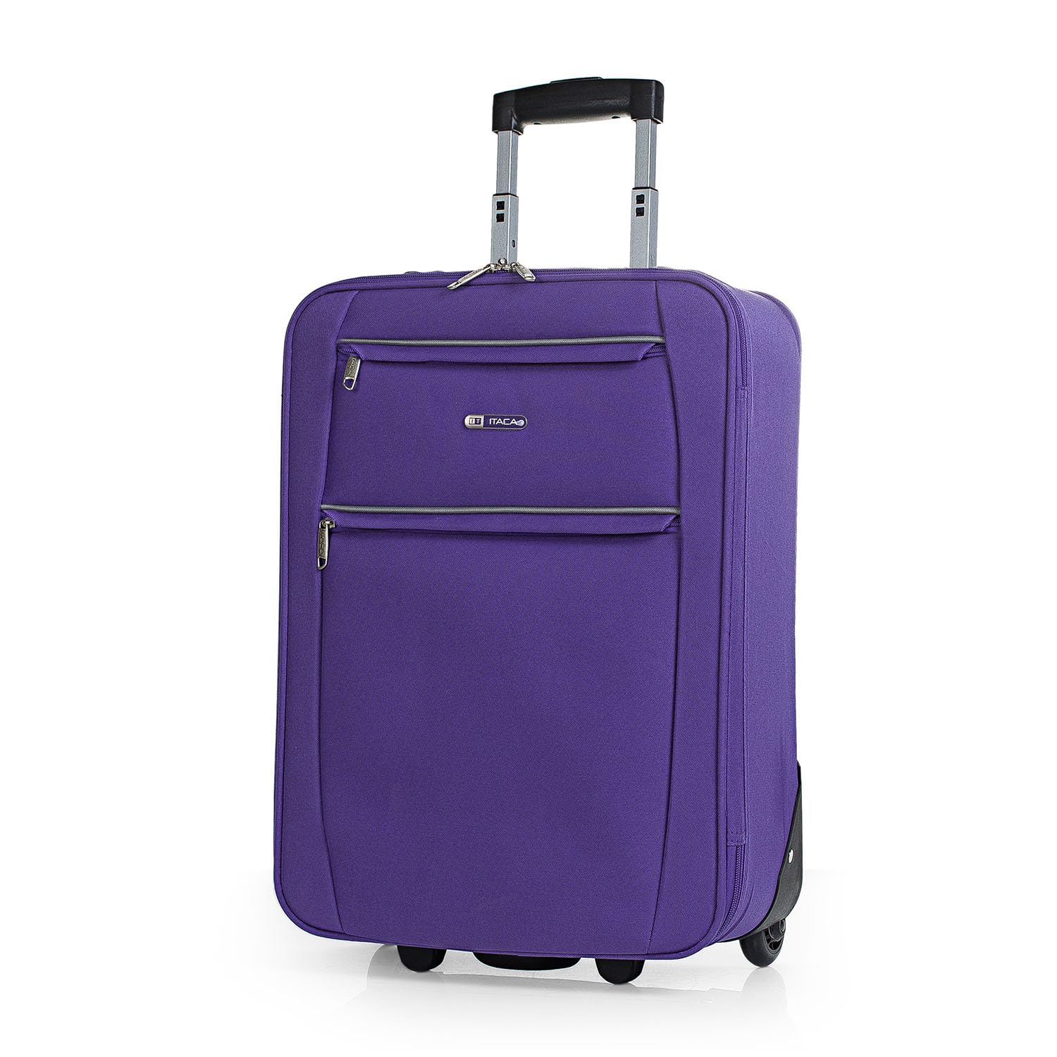 ITACA - Valigia 55x40x20 Trolley Bagaglio a Mano. Valigie per i Tuoi Viaggi in Cabina. Trolley Bagaglio a Mano. Materiale EVA Polyester Resistente e Super Leggero, Viola
