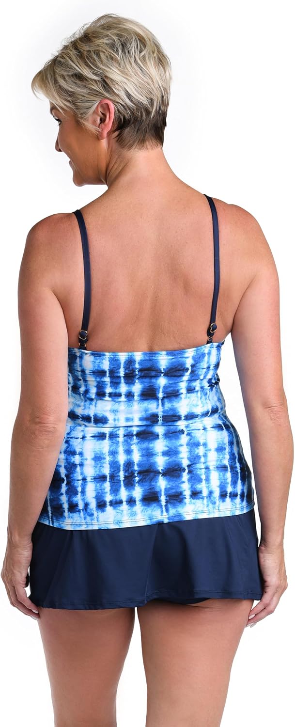 24th & Ocean Sunset Stripe Underwire High Neck Tankini Top