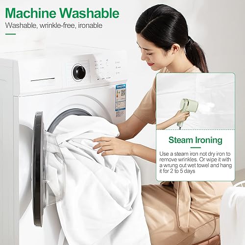 Miniatura 9 de EMART Telón de fondo de fotos de 10 x 8 pies (ancho x alto), tubo telescópico ajustable con fondo de fotos Emart de 8.5 x 10 pies de color blanco