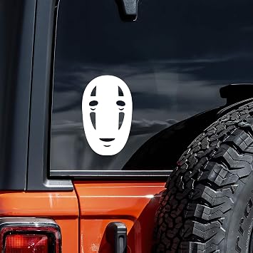 No Face Decal Vinyl Sticker Auto Car Truck Wall Laptop | White| 3" x 6"