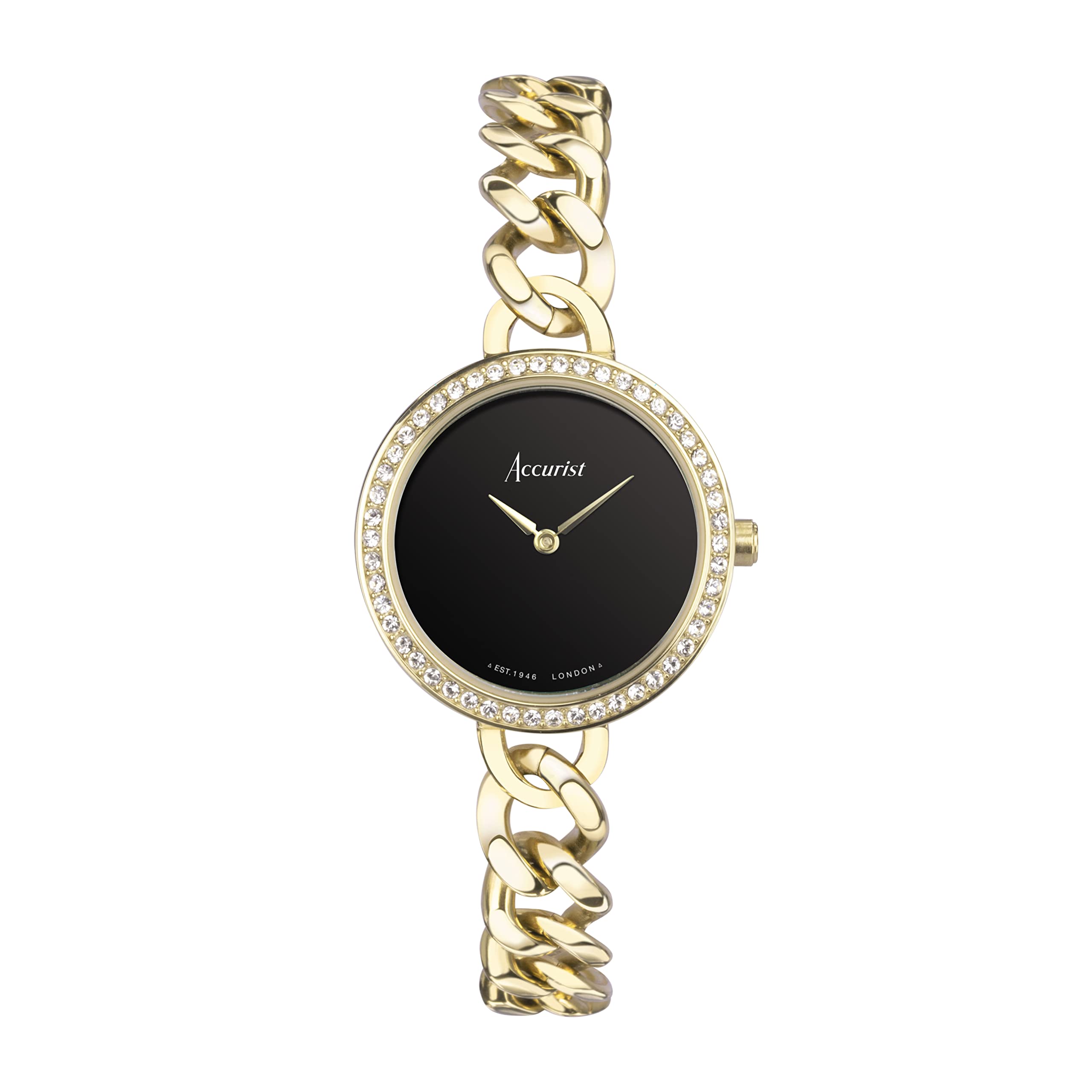 Accurist Ladies Jewellery 28mm Quartz Watch in Black Dial Model 78006