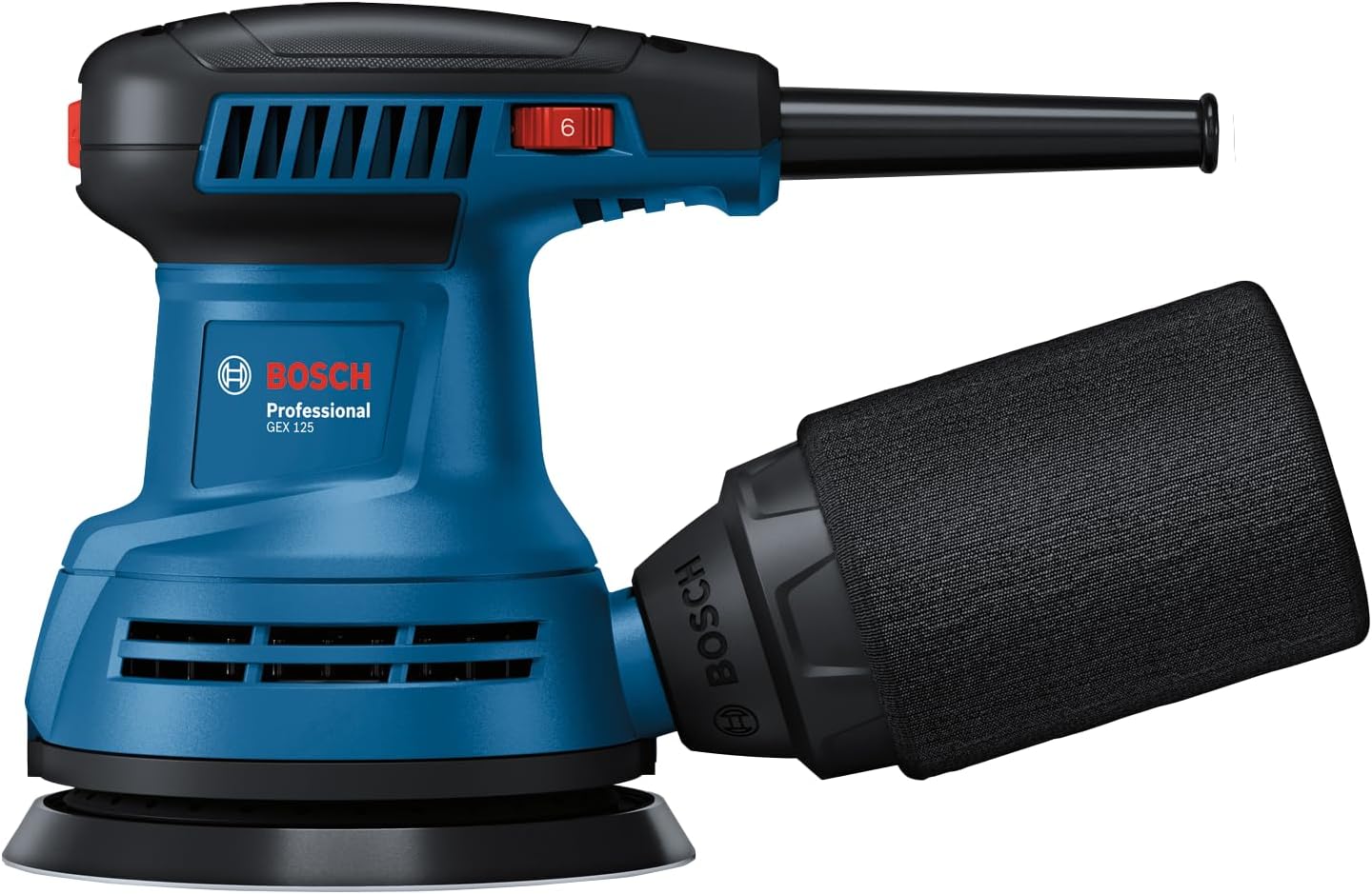 GEX 125 Professional Random Orbit Sander | 280 W| Sanding Pad of 125 mm | No-load Speed 7,500 – 12,000 RPM | Orbital Stroke Rate of 15,000 – 24,000| Low Vibration Level 3.8 m/s²| 1 Yr Warranty