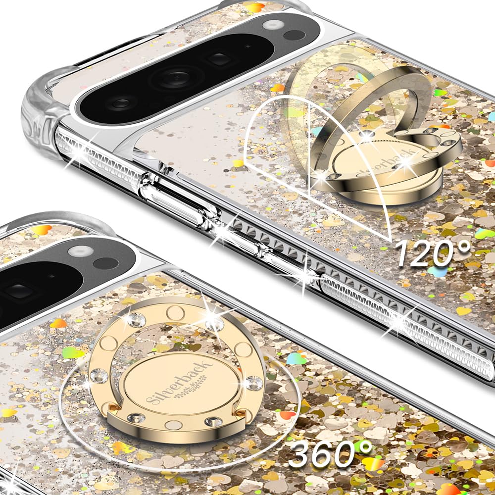 IMEIKONST Custodia per Google Pixel 9A, Brillantini Glitter