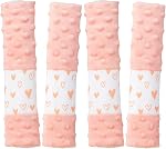 4 Pack Car Seat Belt Straps Cover for Baby Kids, Baby Carrier Straps Covers Stroller Strap Pads Baby Car Seat Belt Neck Covers for Baby(9.8'’X2.2''inch)