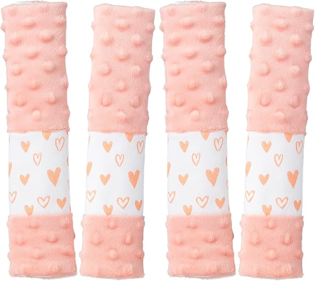 4 Pack Car Seat Belt Straps Cover for Baby Kids, Baby Carrier Straps Covers Stroller Strap Pads Baby Car Seat Belt Neck Covers for Baby(9.8'’X2.2''inch)