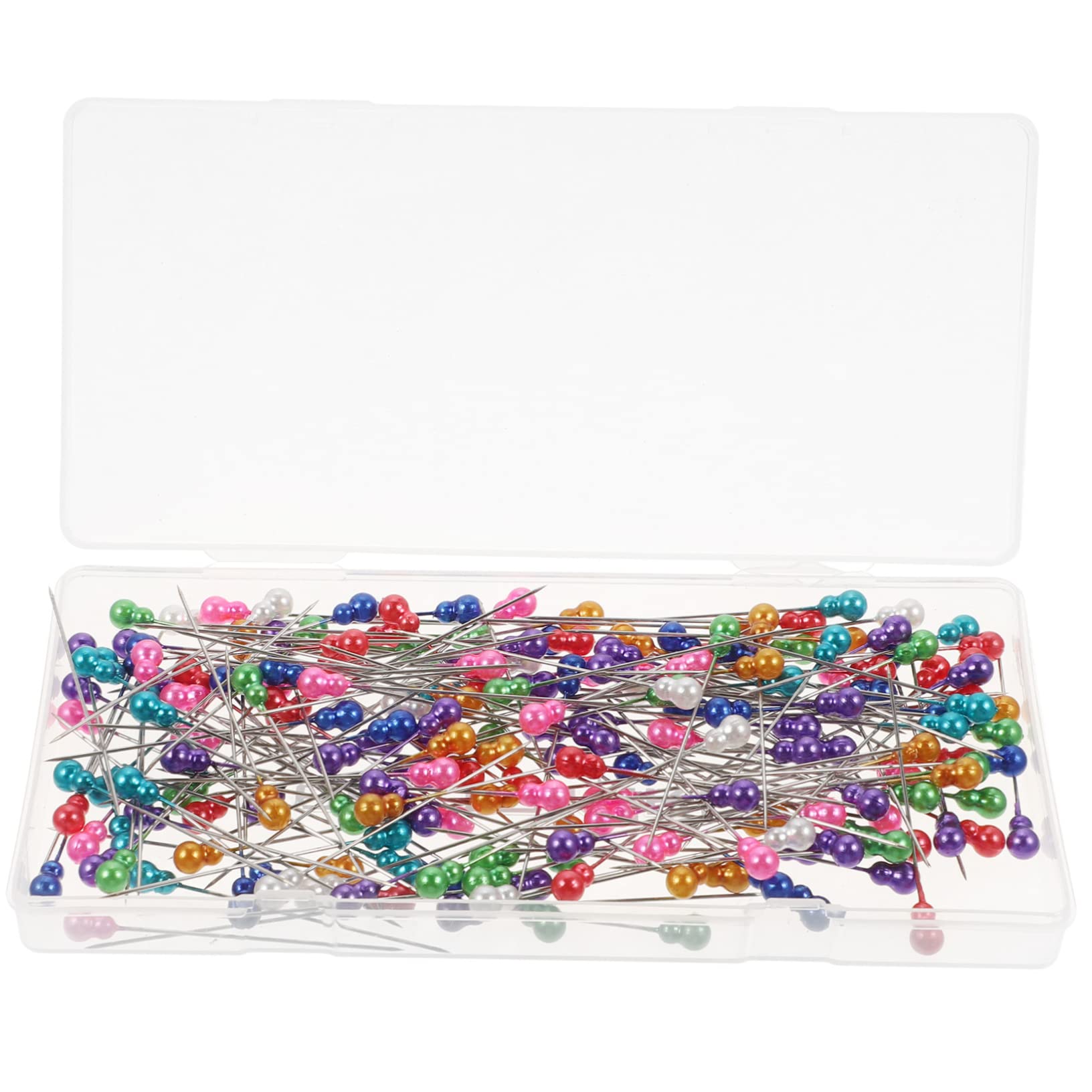 EXCEART 600piezas Alfileres De Cabeza De Perla para Coser Acolchar y Manualidades Agujas Rectas para Tela y Decoraciones De Bodas