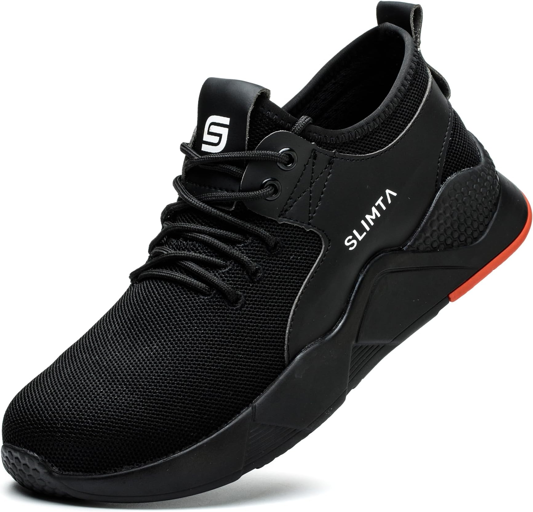 – Safety Shoes for Men Women Steel Toe Boots Non-Slip Lightweight Breathable Sneakers Puncture Proof Protective Industrial Black Work Shoes