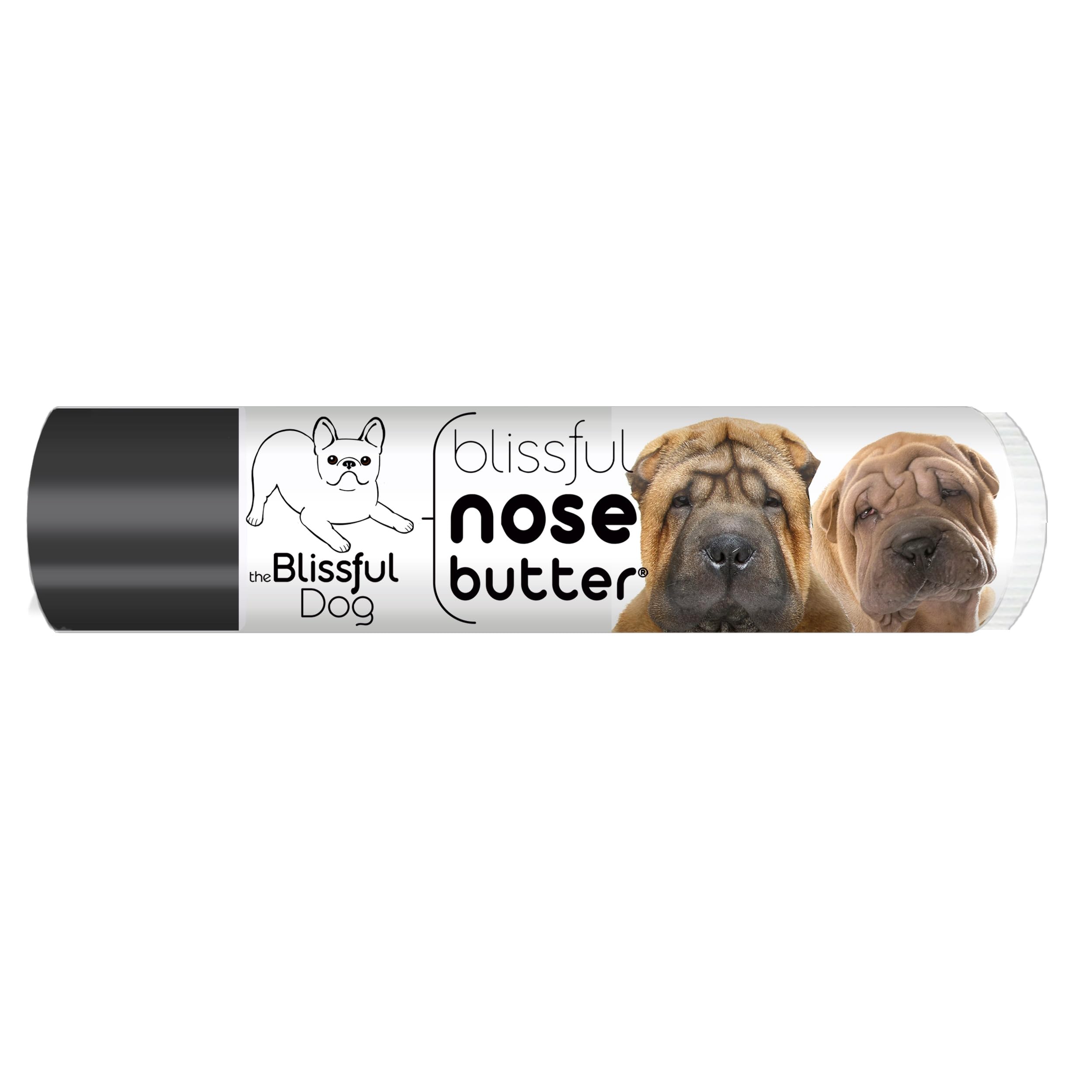 The Blissful Dog Chinese Shar-Pei Nose Butter for Dry, Cracked Skin, Lick-Safe Dog Nose Balm with Moisturizing Shea Butter, Almond, Olive, and Essential Oils, Pet Supplies, Uncented, 0.15 oz.