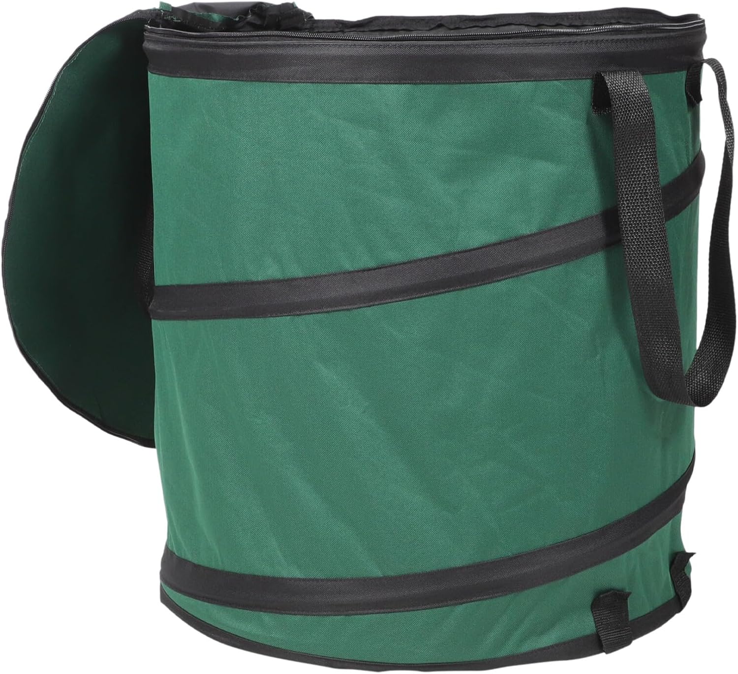 Kichvoe Collapsible Oxford Fabric Nut Collector with Lid and Handles 47x50cm – Portable Garden Leaf and Yard Waste Bag for Lawn Cleanup