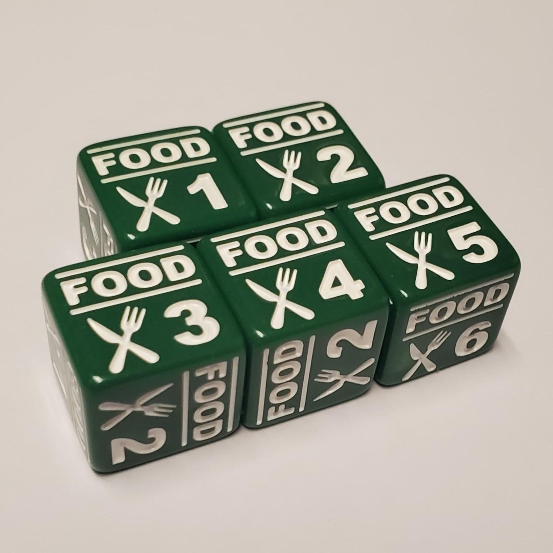Food Token Counter Dice Compatible with Magic: The Gathering (5 Pack)