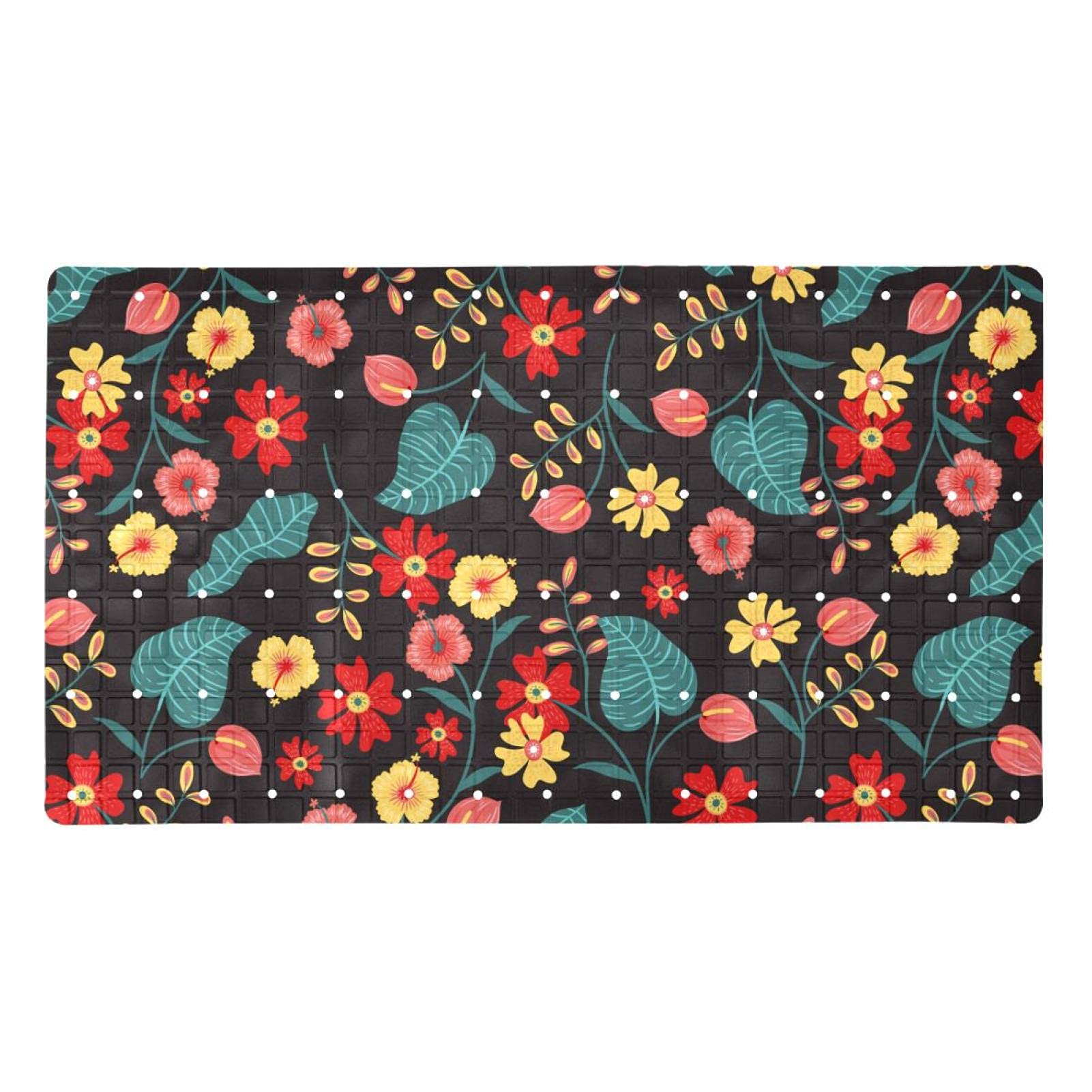 Tapis de bain antidérapant 40x70 non toxique avec ventouses de douche