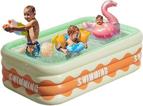 Blow Up Kiddie Pool PVC Inflatable Soft Floor