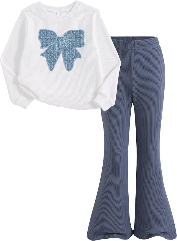 Ropa de niña para otoño invierno, conjunto de 2 piezas para preadolescente, talla 6-12