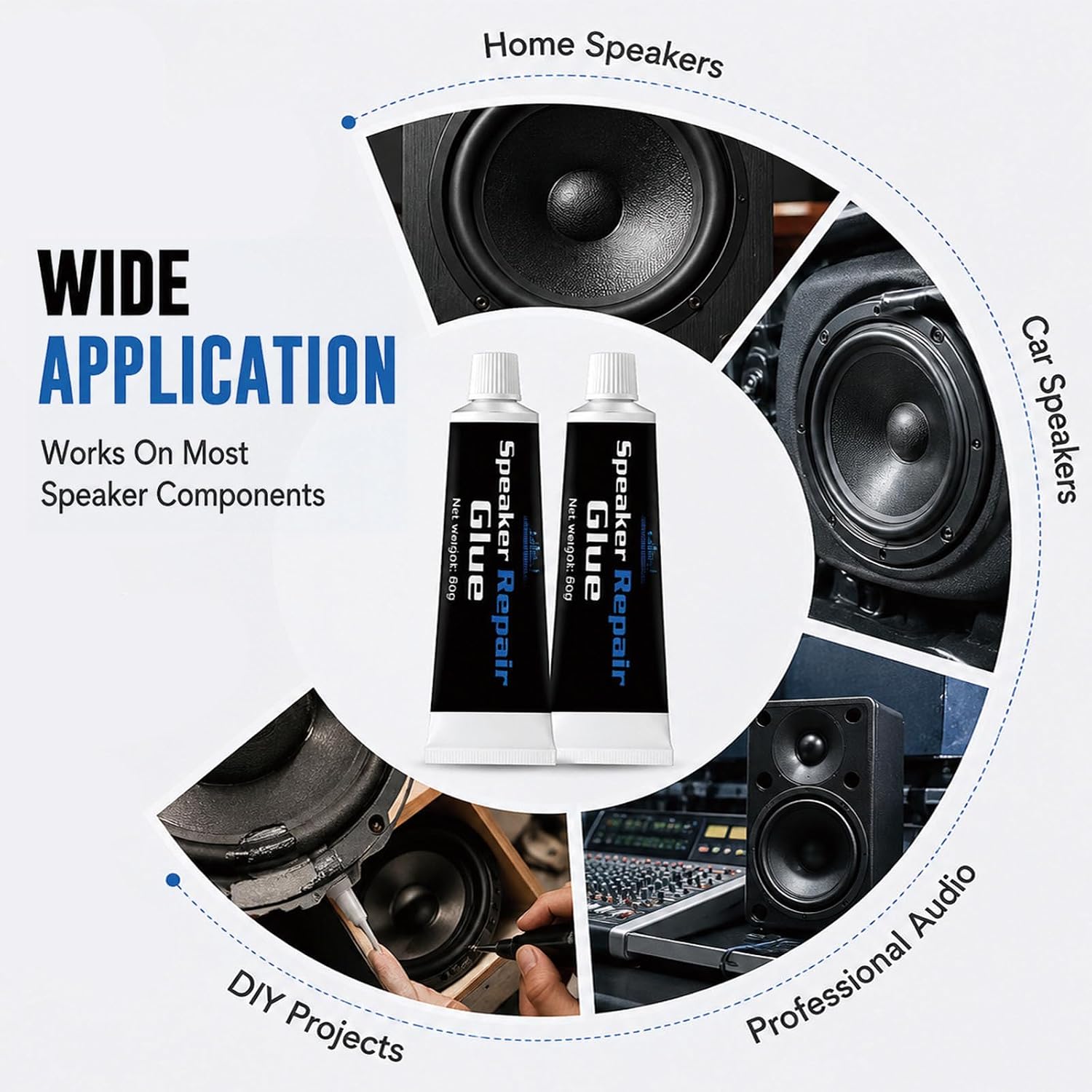 Strong Speaker Repair Glue, Waterproof and Shockproof, Firm Durable