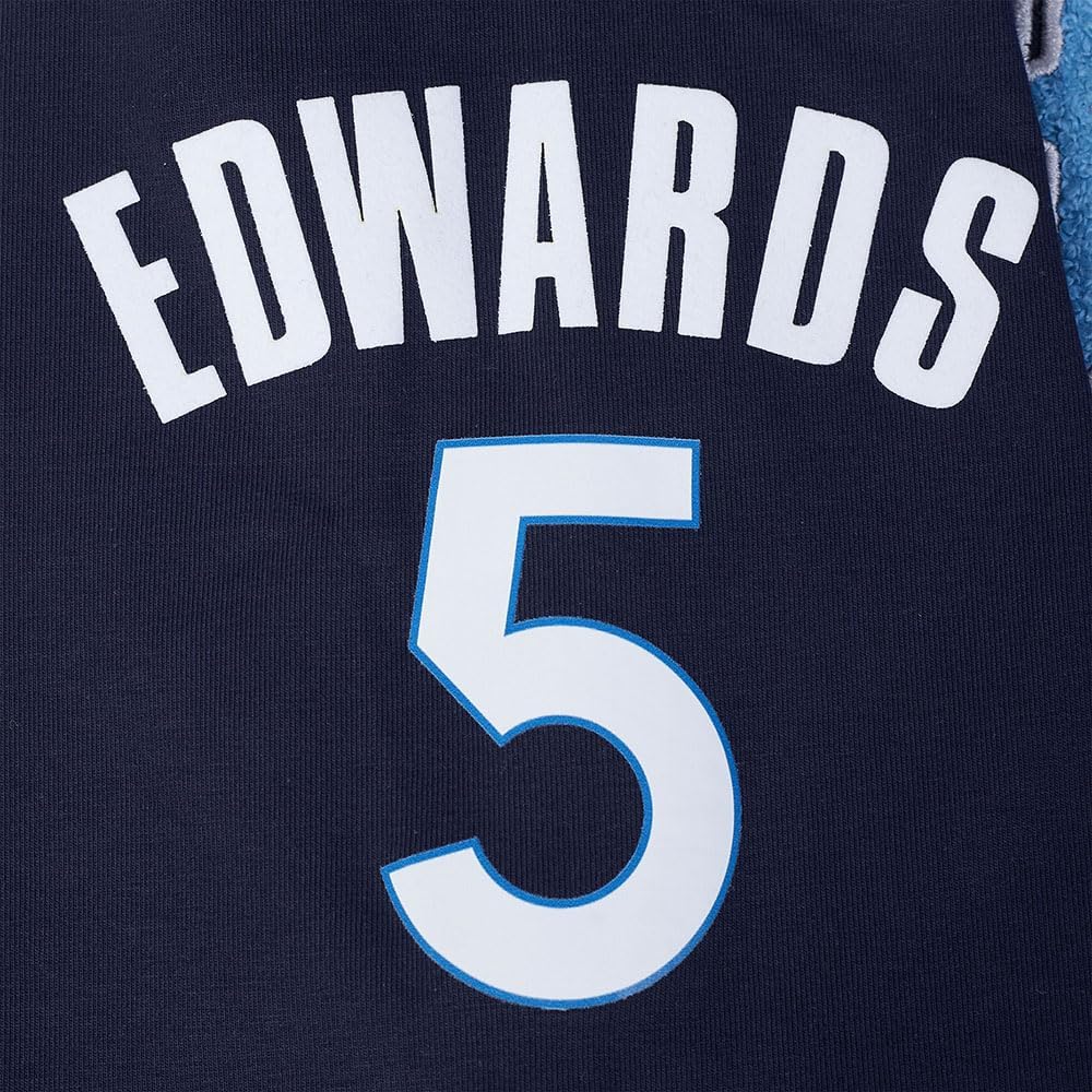 Pro Standard Mens NBA Minnesota Timberwolves Anthony Edwards #5 Classic Player Short Sleeve Tee Midnight Navy L - Image 5