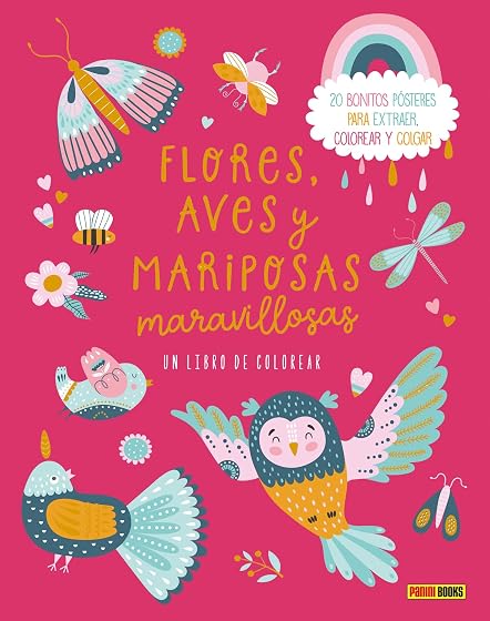 Flores, aves y mariposas maravillosas