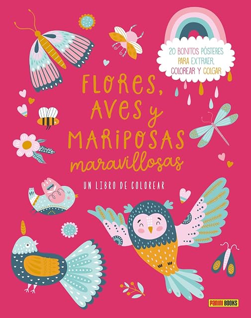 Portada de Flores, aves y mariposas maravillosas