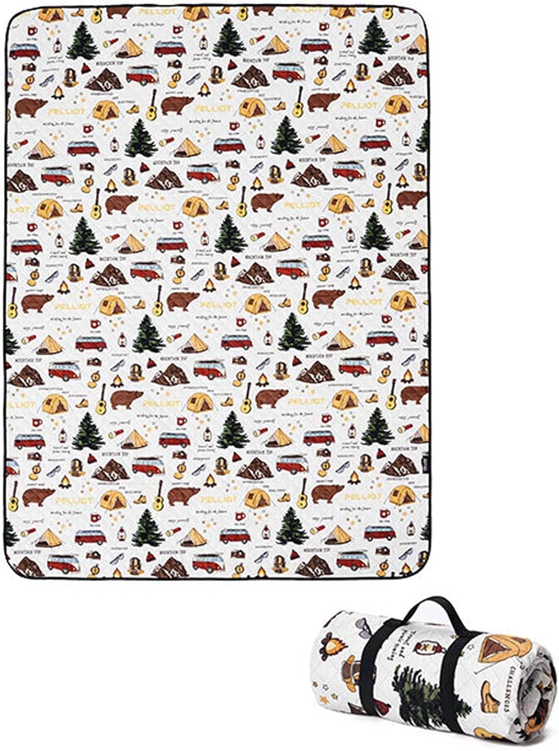 57" * 79" Picnic Blankets Extra Large, Outdoor Beach Blanket Waterproof Foldable Picnic Mat for Camping, Hiking, Travel, Park,Blue