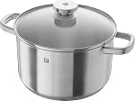 ZWILLING Joy 12 Piece Cookware Set - All Cooktops, Drip-Free Rims, Silver