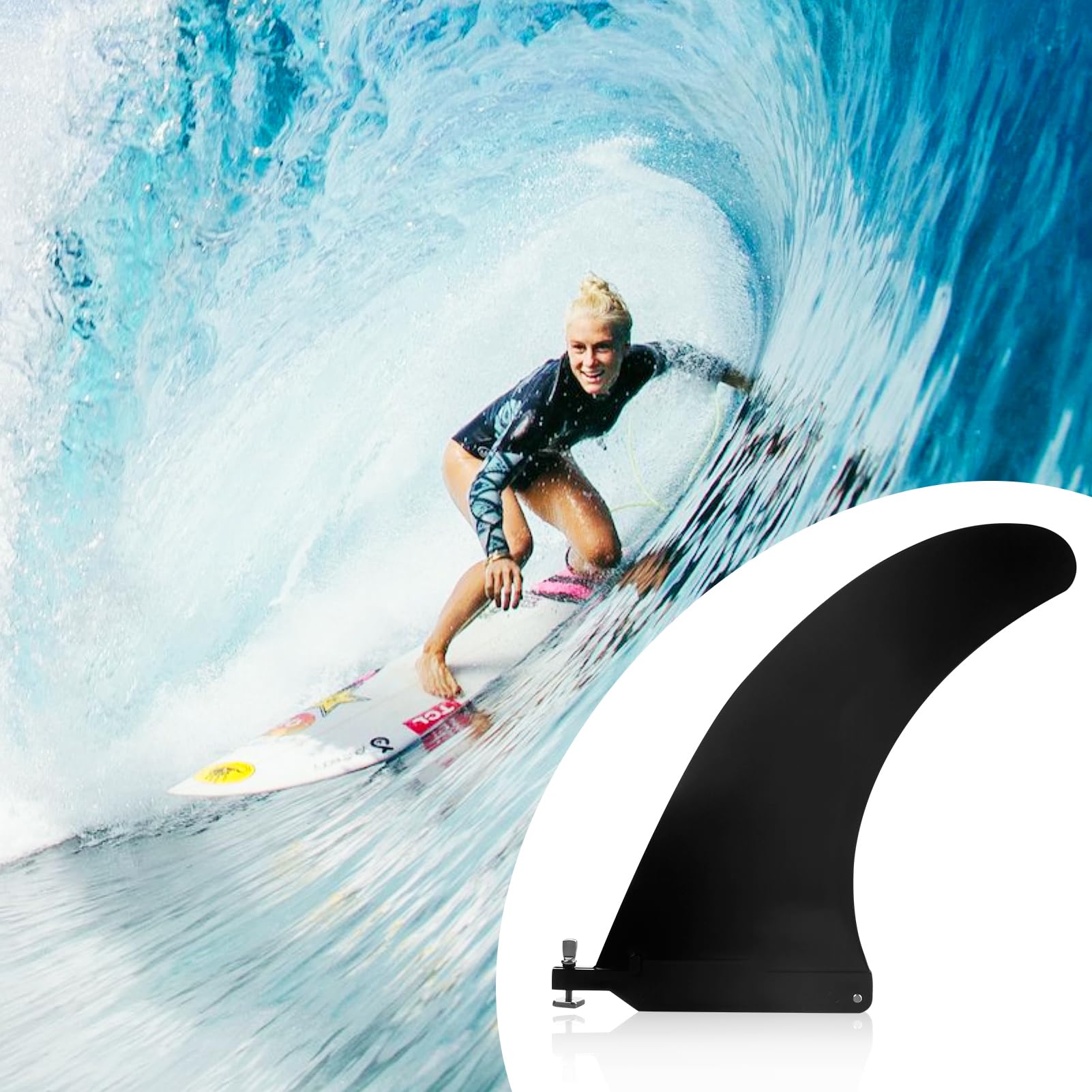 Aletas de Tabla de Surf Desmontables de Nylon Resistente,Estabilidad y Rendimiento Mejorado para Surfboards y Paddleboards