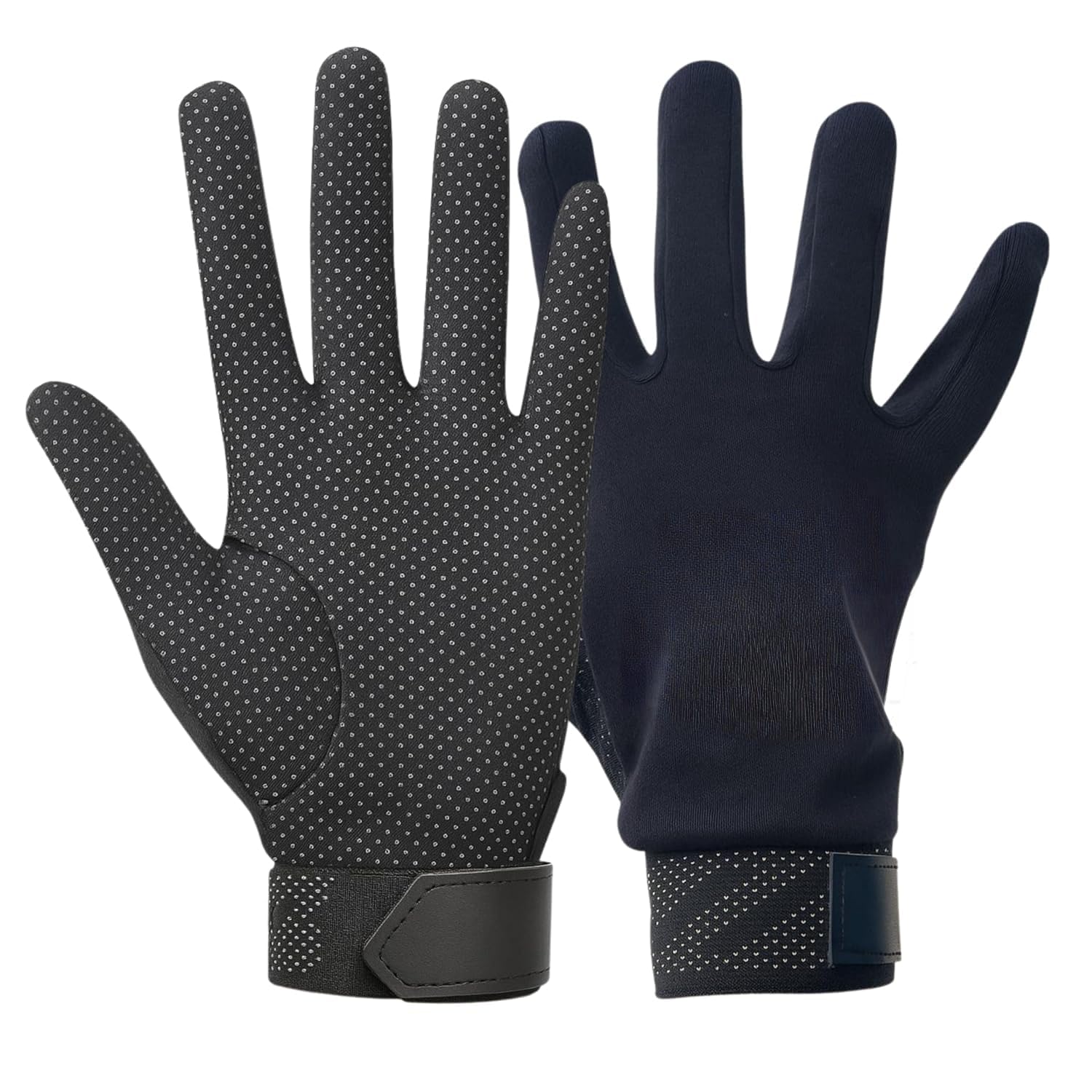 AASHRAY Sports PVC DOTED Cotton Gloves halp for Cricket Bating and Full grriping in bat Hand he is incris for Bating Pair (Black-1)-image-10