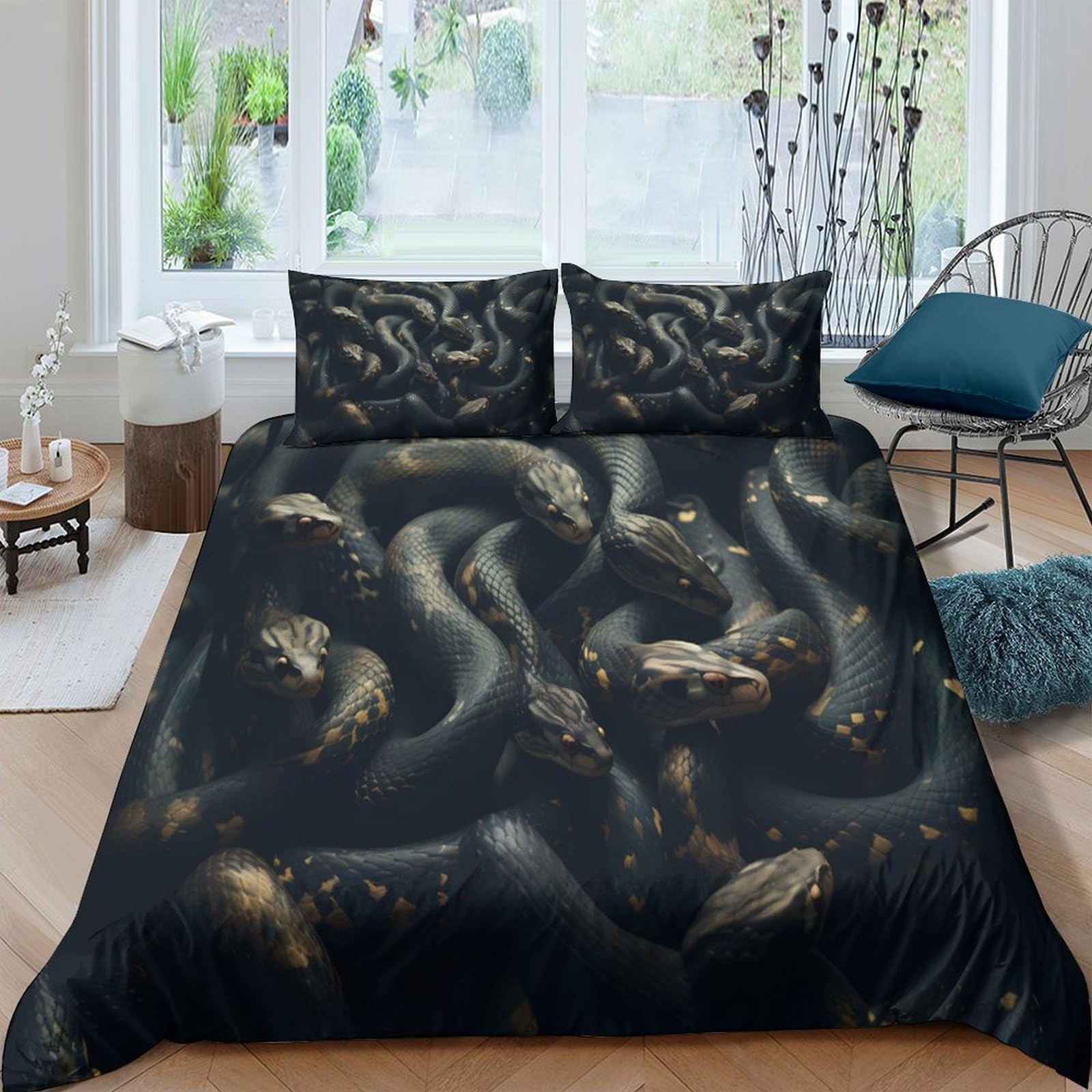 Ctjqhvkz Style-7 3D Printed Black Gold Koi Fitted Sheet Microfiber Soft Mattress Cover For Bedroom Guest Room Dorm Bed Décor Single（135X200cm）