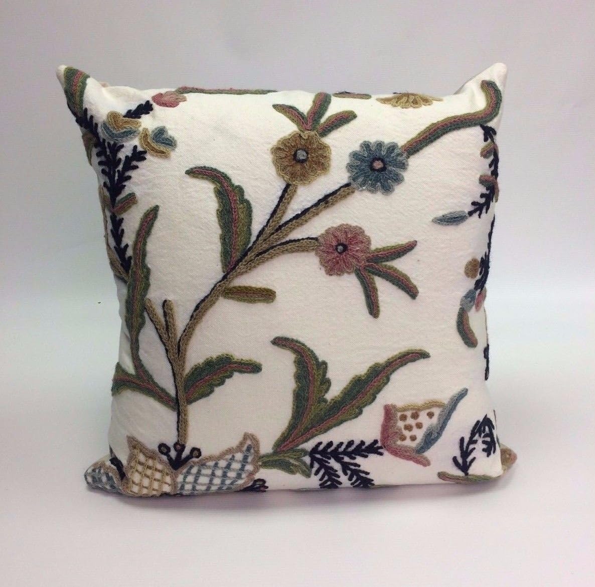 crewel pillow covers