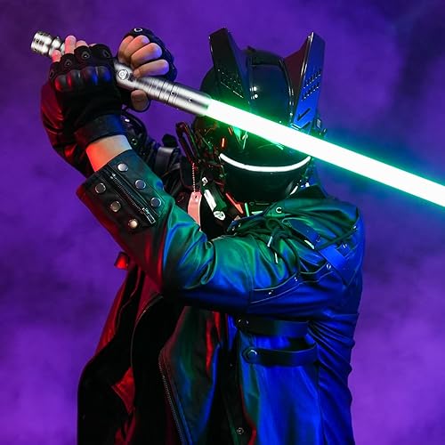 Miniatura 8 de CVCBSER FX Dueling Sable de luz RGB 12 colores cambiables de aleación de aluminio de primera calidad Hilt Light sable con 9 modos de sonido de