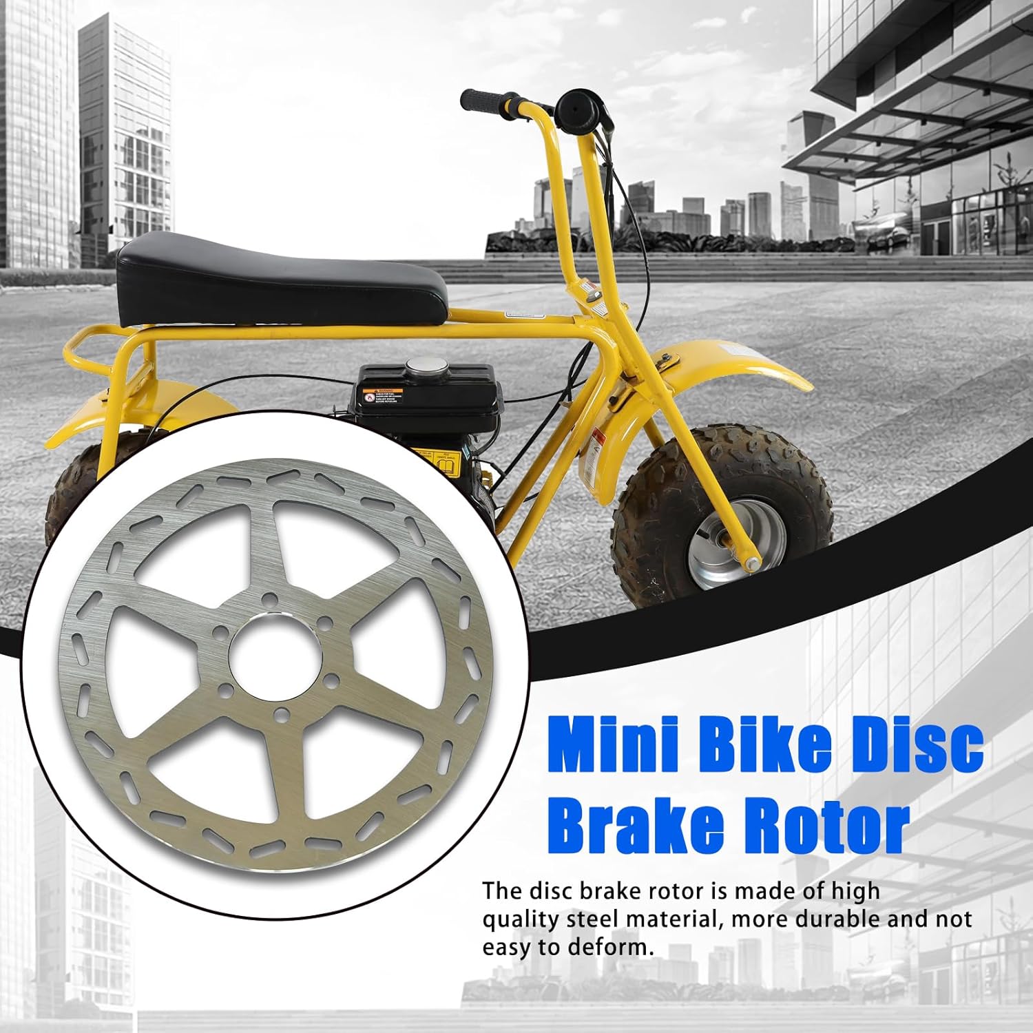 Mini Bike Hydraulic Disc Brake Caliper Assembly Kit 180mm Rear Brake Disc Rotor Suitable for Coleman Motovox Predator 79cc 97cc Baja Doodle Bug DB30 Blitz Dirt Bug Racer