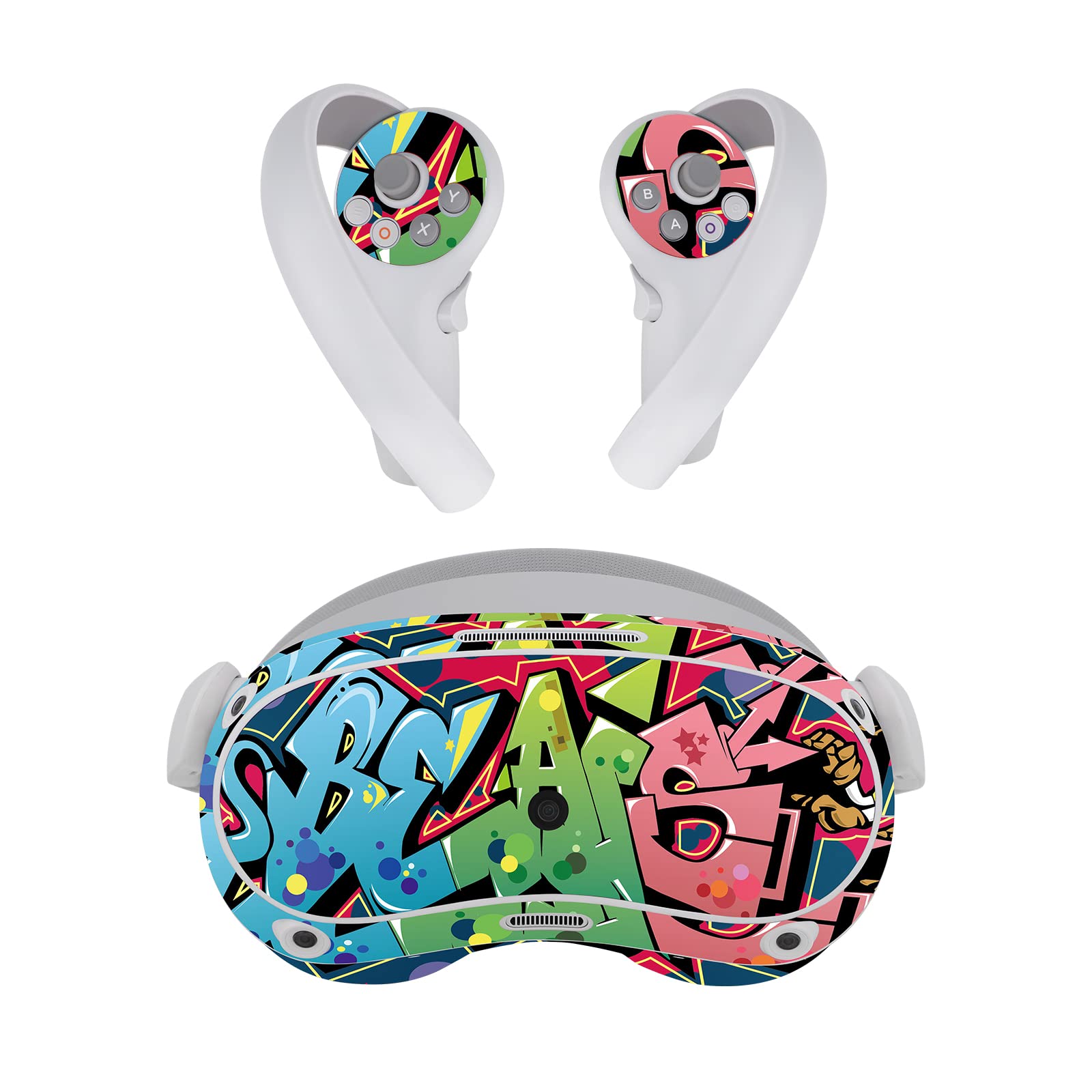 Skins Stickers for PICO 4 VR Headsets and Controllers, PVC Sticker Protective Decal Accessories