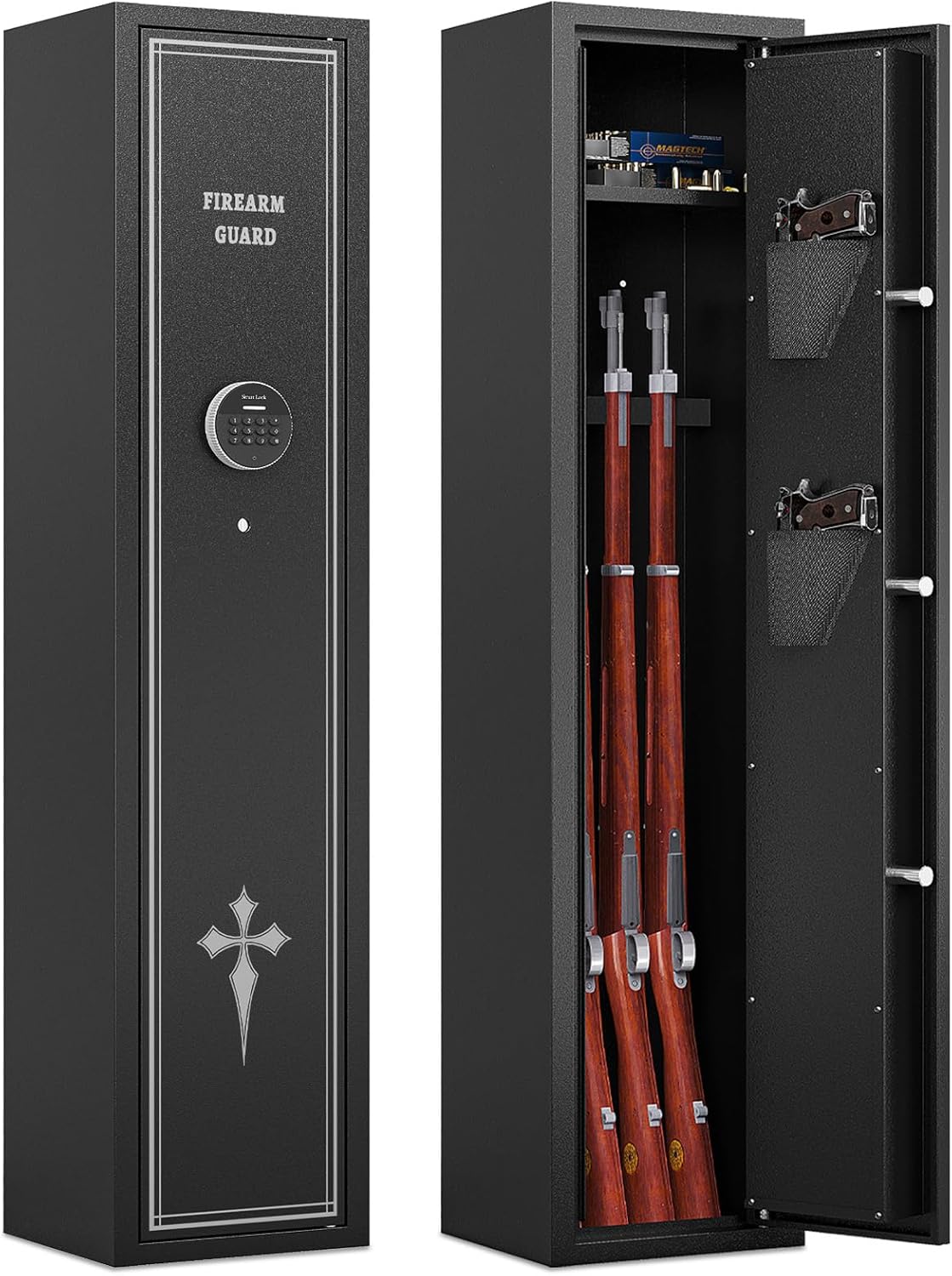 Amazon.com: SAPITAL 2-3 Gun Safe Gun Safes for Rifles and Pistols Quick ...