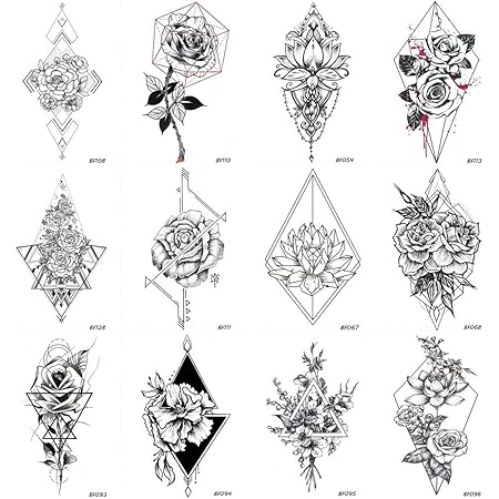 Amazon Com 12 Pieces Lot Fashion Black Rose Women Fake Tattoos Stickers Cover Girls Body Arm Flower Tattoo Temporary Paper Waterproof Geometric Tatoos Paste Art Custom 10x6cm Beauty Personal Care Amazon Com 12 Pieces Lot Fashion Black Rose Women Fake Tattoos Stickers Cover Girls Body Arm Flower Tattoo Temporary Paper Waterproof Geometric Tatoos Paste Art Custom 10x6cm Beauty Personal Care