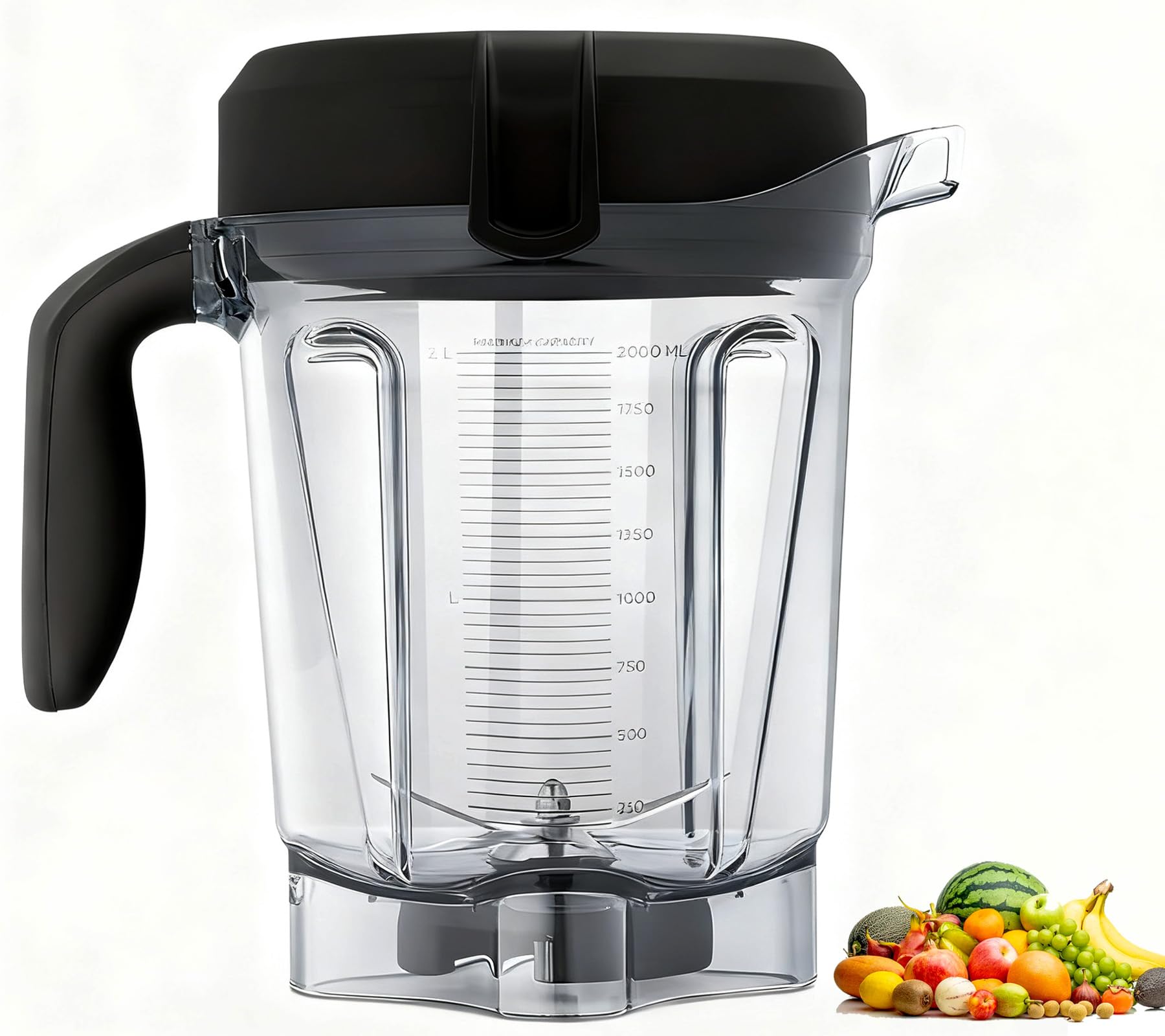 Photo 1 of E310 Blender Pitchers fits Vitamix 64OZ Container Low-Profile, Replacement Jar Cup for 5200/7500/5000/6300/750/VM0102/VM0103/VM0197 Blender Pitcher Plastic