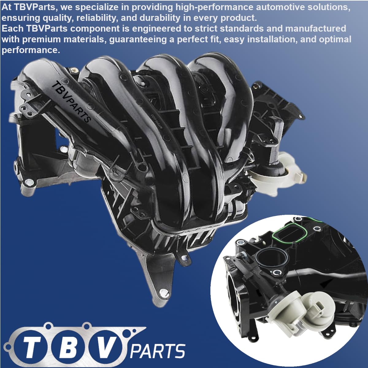 Colector de admisión con juntas, compatible con motores 1.8 y 2.0 gasolina y Flexifuel · Referencias OEM 4M5G9424FT, 5164230, 2100040, 7.10131.04.0 · válido para múltiples vehículos compactos