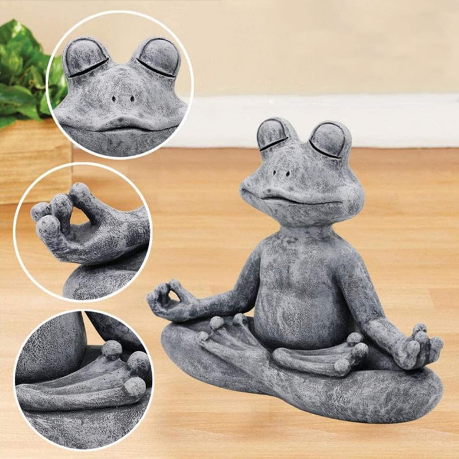 Amazon.co.jp: カエル仏瞑想カエル像ヨガカエル祈祷ポーズコンクリート
