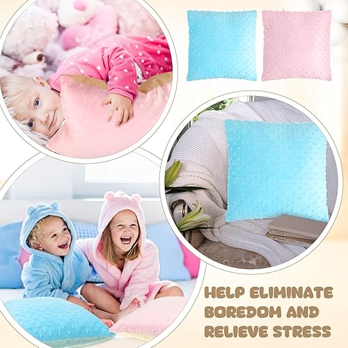 Miniatura 3 de 2 almohadas vibratorias activadas por presión para niños, almohada de masaje de 12 x 12 pulgadas con textura de estimulación para aliviar el dolor,