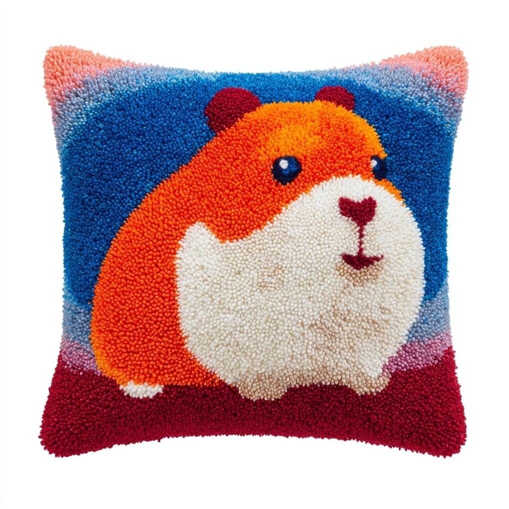 Axiangzik Animal Hamster Latch Hook Cushion Kits For Adults,