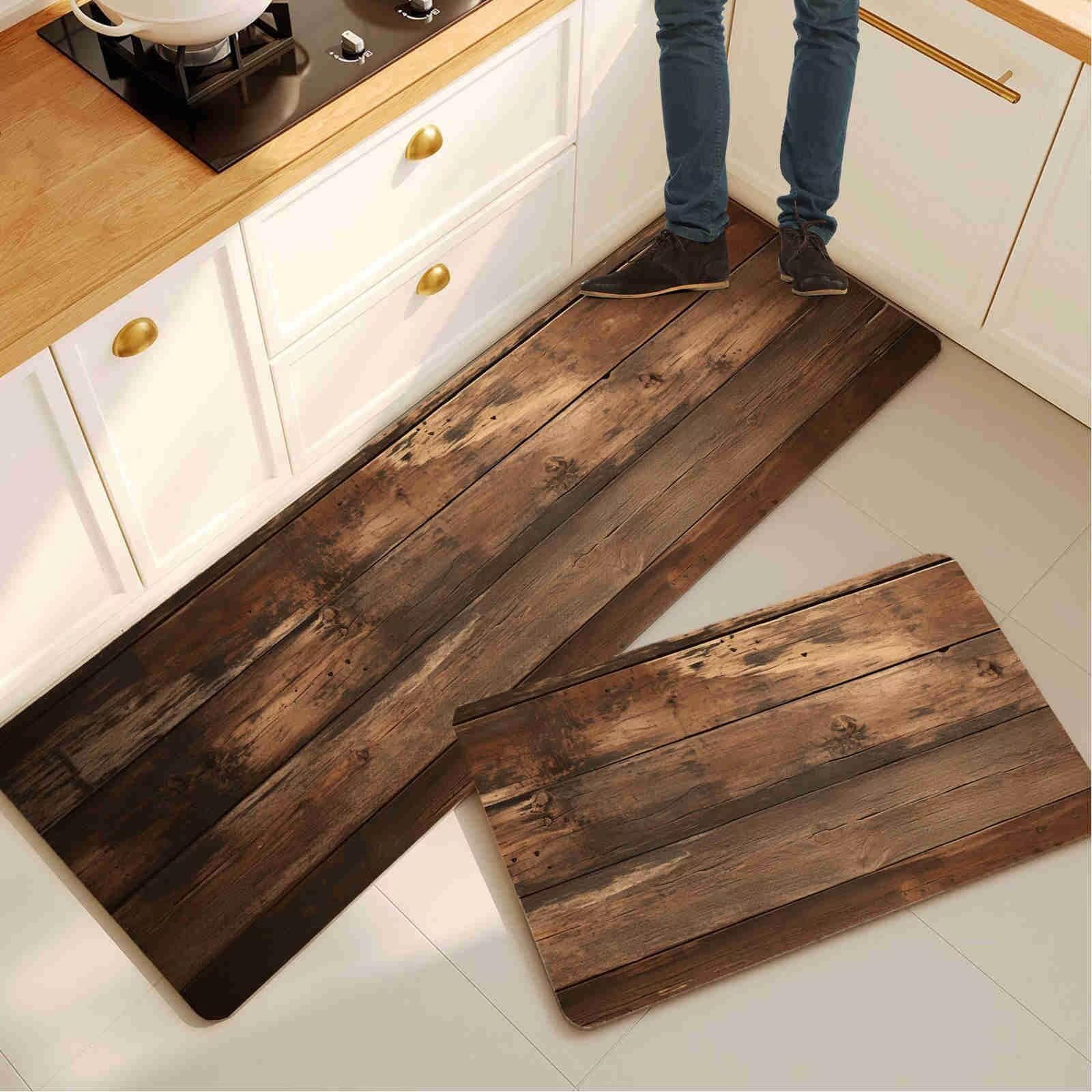 Alfombra cocina pasillo larga absorbente y juego de alfombras lavables 45x140cm 14-1394