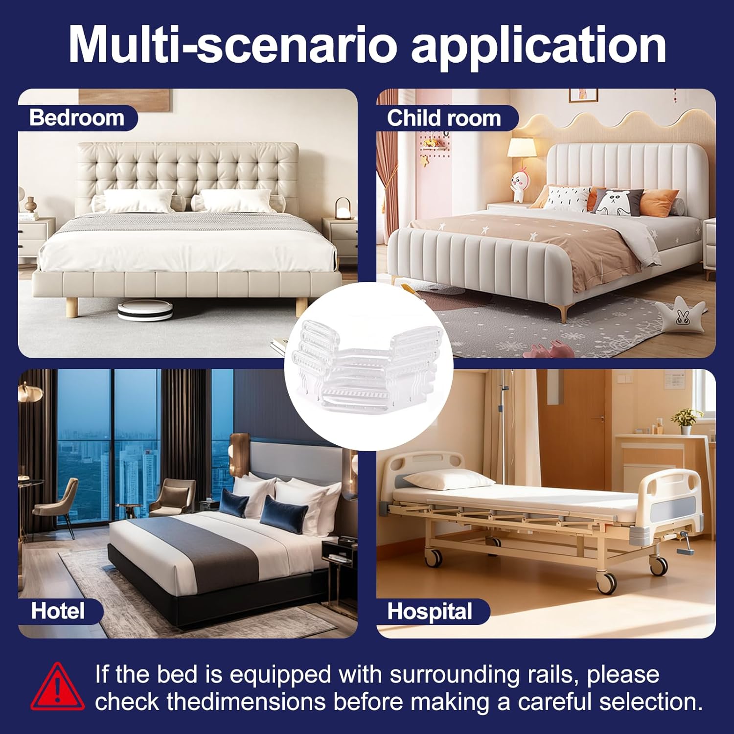 Bed Sheet Holders for Corners, New Upgrade Fitted Sheet Holder Grippers Dual-Side Lock Design, 4Pcs Sheet Straps Heavy Duty Sheet Clips Fitted All Mattress Sizes, Lock Sheet Holders Keep Firm (White)