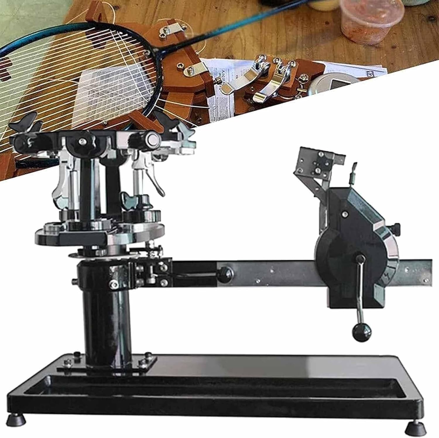 Badminton Racket and Tennis Racket Dual-Purpose stringing Machine, Badminton stringing Machine, 360 Degree Turntable Rotation with Tools