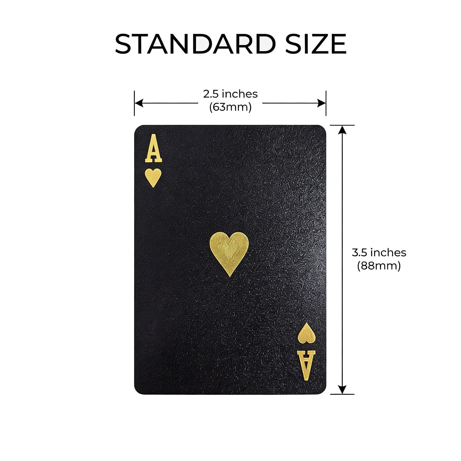 ACELION Waterproof Playing Cards, Deck of Cards, Poker Cards (Black) — Amazon image 4