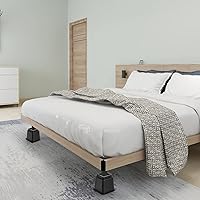 Vista 5 de Okllen Paquete de 6 elevadores de muebles de cama, elevadores de sofá resistentes de 5 pulgadas con almohadillas antideslizantes, elevadores