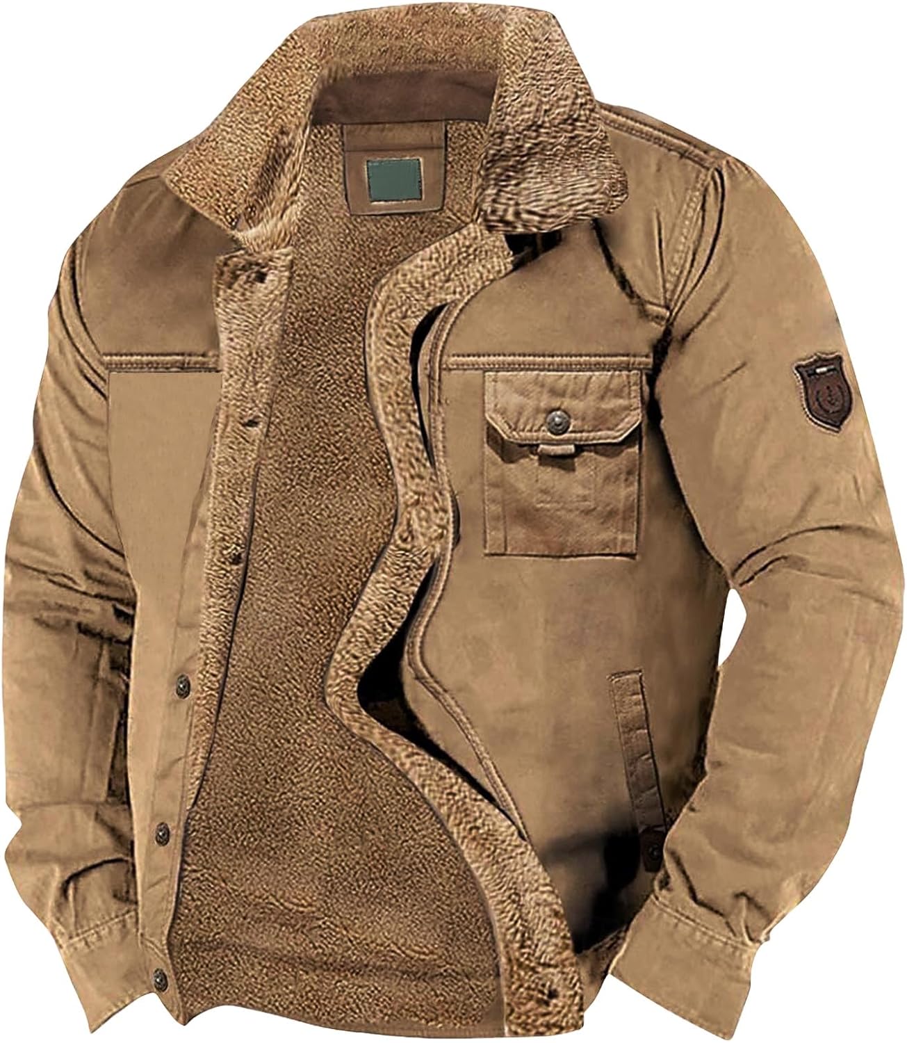 Thick Jacket Mens Winter Jackets Zip Up Fleece Hoodies Warm Work for With Hood Hooded