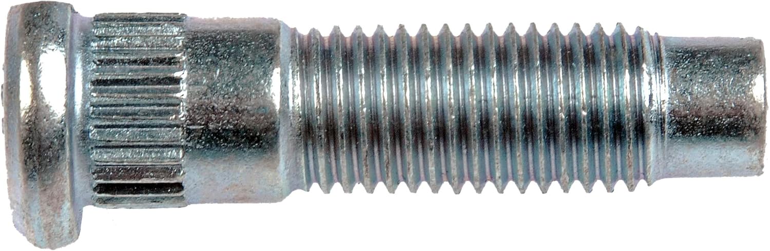 Dorman 610-342 Front M12-1.50 Serrated Wheel Stud with Clip Head - 13.59 mm Knurl, 46.5 mm Length Compatible with Select Ford/Mercury Models, 10 Pack (Made in USA)