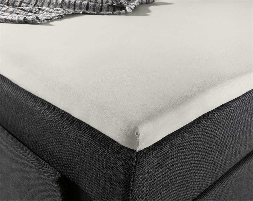 Jersey Splittopper hoeslaken 180 x 210 cm Wit